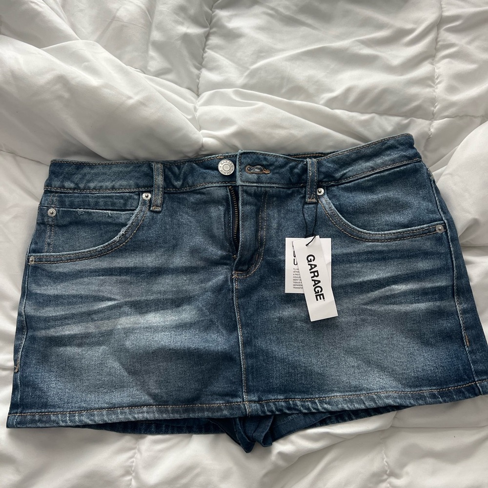 Garage Denim Mini Skirt